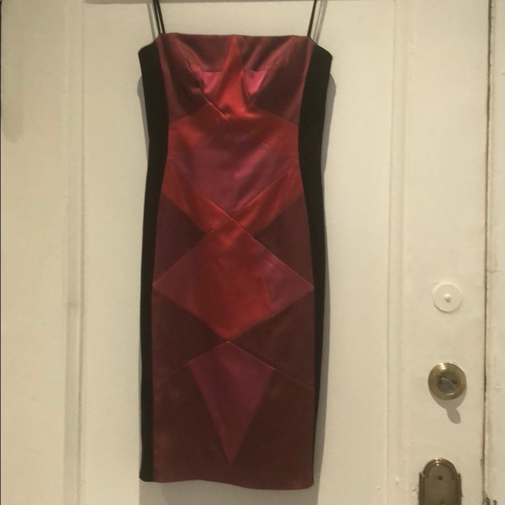 Cache Satin Cocktail Dress